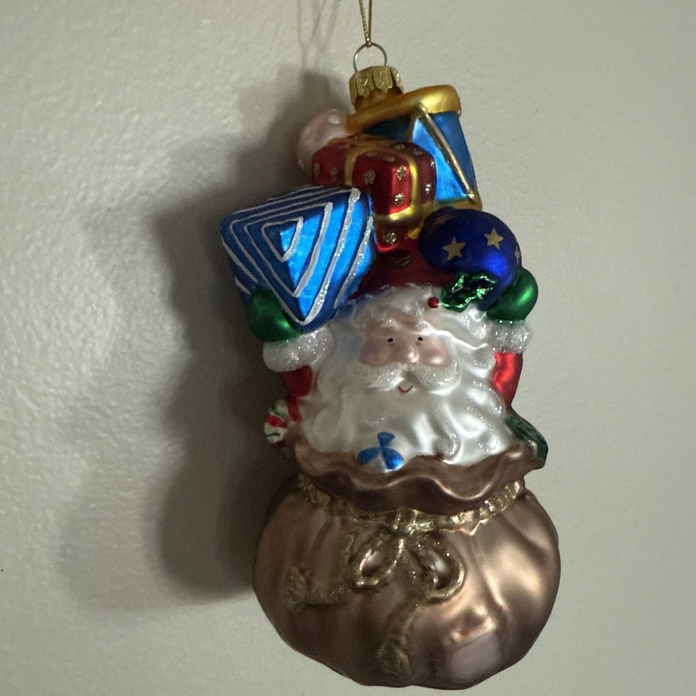 Lumiere Glass Hand-Crafted Painted Blown Glass‎ Santa Claus Figurine Vintage